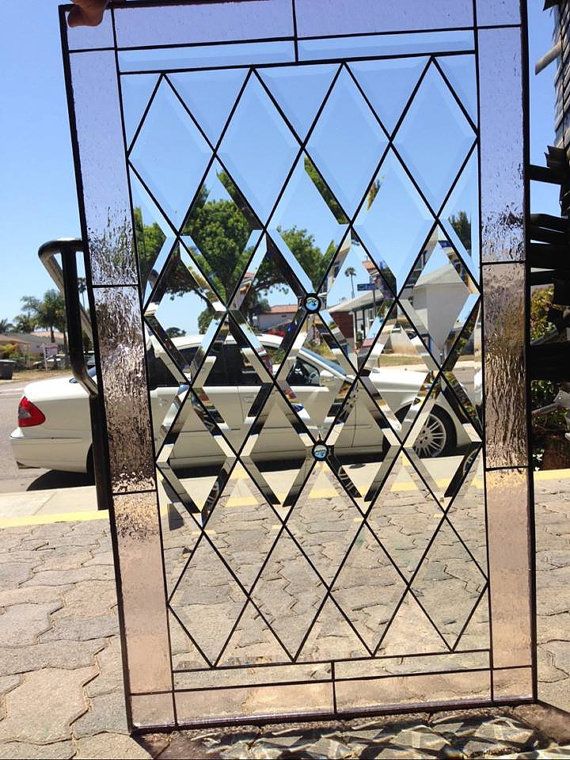 Buy a Handmade Tudor Leaded Beveled Diamonds Stained Glas Window (We Do ...