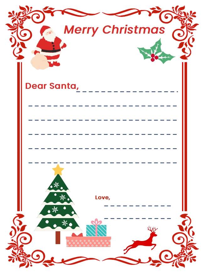 Secret Santa Template Letters