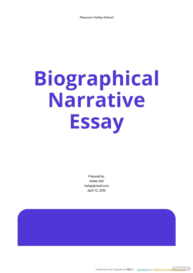 Biographical Narrative Essay