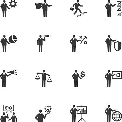 Business Management Icons - Set 2 Stock Clipart | Royalty-Free | FreeImages