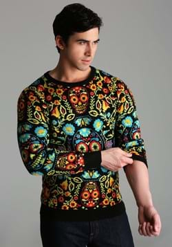 Sugar Skull Ugly Halloween Sweater Alt 11