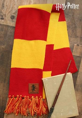 Harry Potter Gryffindor House Patch Striped Scarf