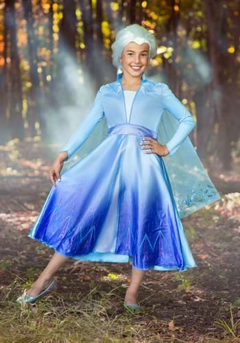 Frozen 2 Girls Elsa Deluxe Costume