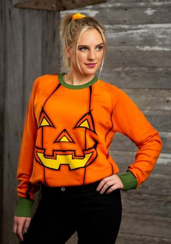 Adult Pumpkin Halloween Sweater