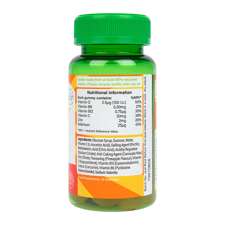 Holland & Barrett Kids Vitamin C Immune Support Pineapple Flavour 30 Gummies image 3