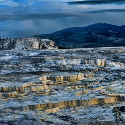 Minerva Terrace at Mammoth Hot Springs, USA