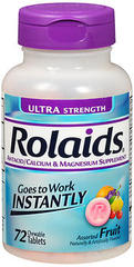 Rolaids Chewable Tablets Ultra Strength Assorted Fruit - 72 TAB