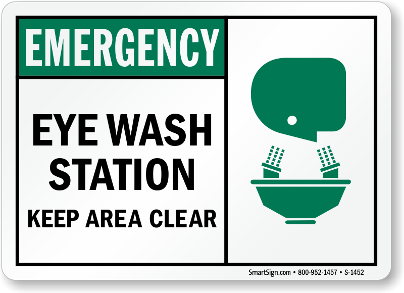 Printable Eyewash Station Sign