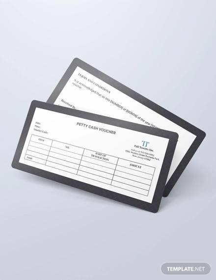 petty cash voucher template