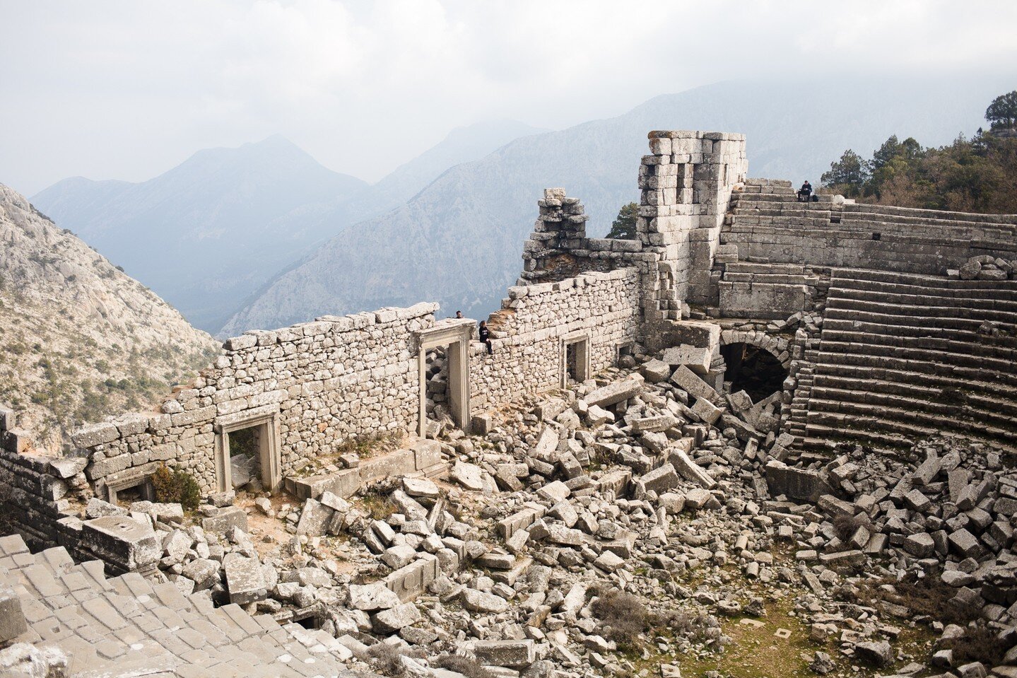 I would dish out some cash to see a show in a theatre like this one.  Well, before it was destroyed.  Termessos Ancient City has the most spectacular theatre I've seen of any city in Turkey.⁠
⁠
Check out the link in the bio 🎭️⁠
⁠
To our friends in t