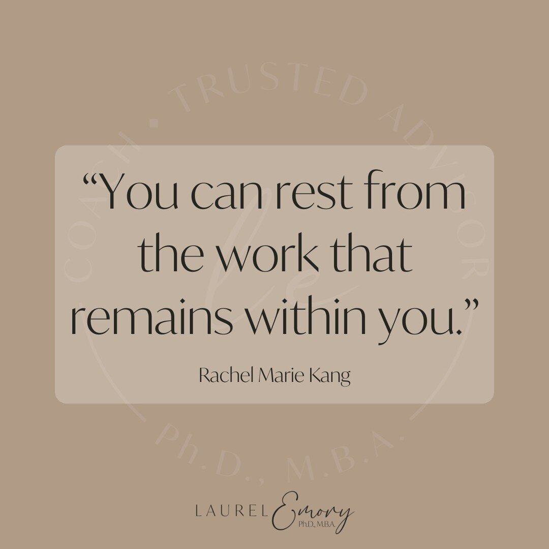 &ldquo;You can rest from the work that remains within you.&rdquo;
@rachelmariekang 

#sabbath #rest #dayofrest #soulcare #soulcaresunday