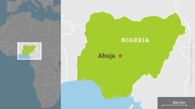 Die Karte zeigt Nigeria mit Abuja