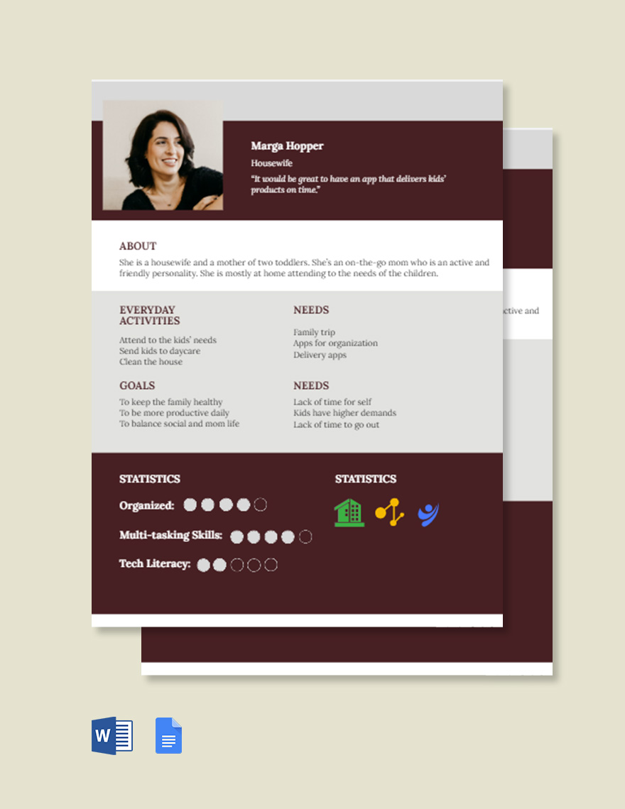 Parent User Persona Template in Word, Google Docs - Download | Template.net