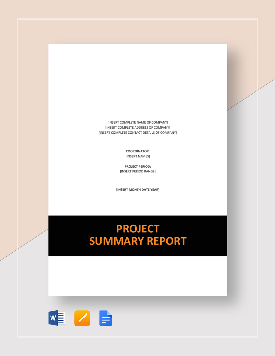 Project Summary Report Template