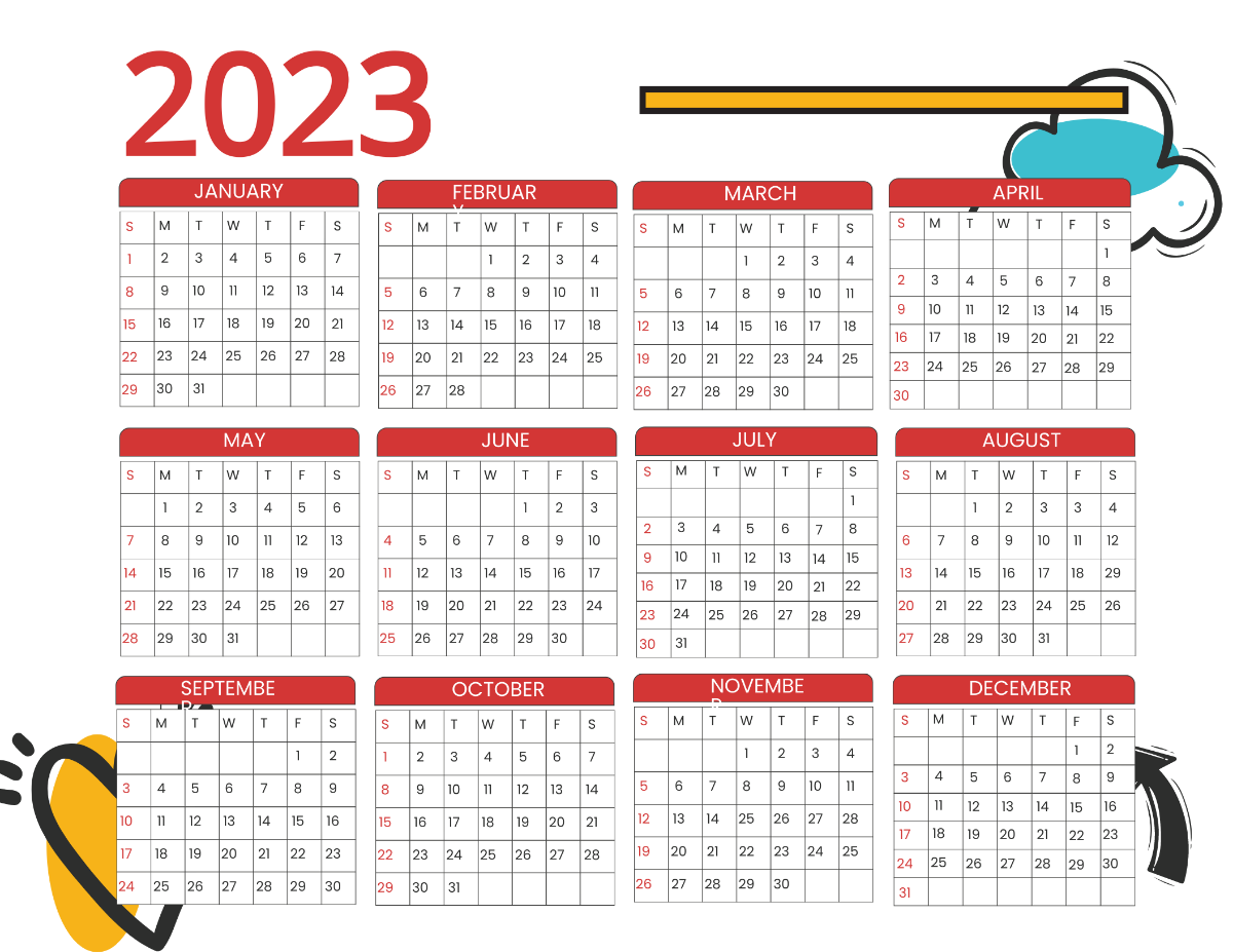 2023 Calendar Template - Edit Online & Download