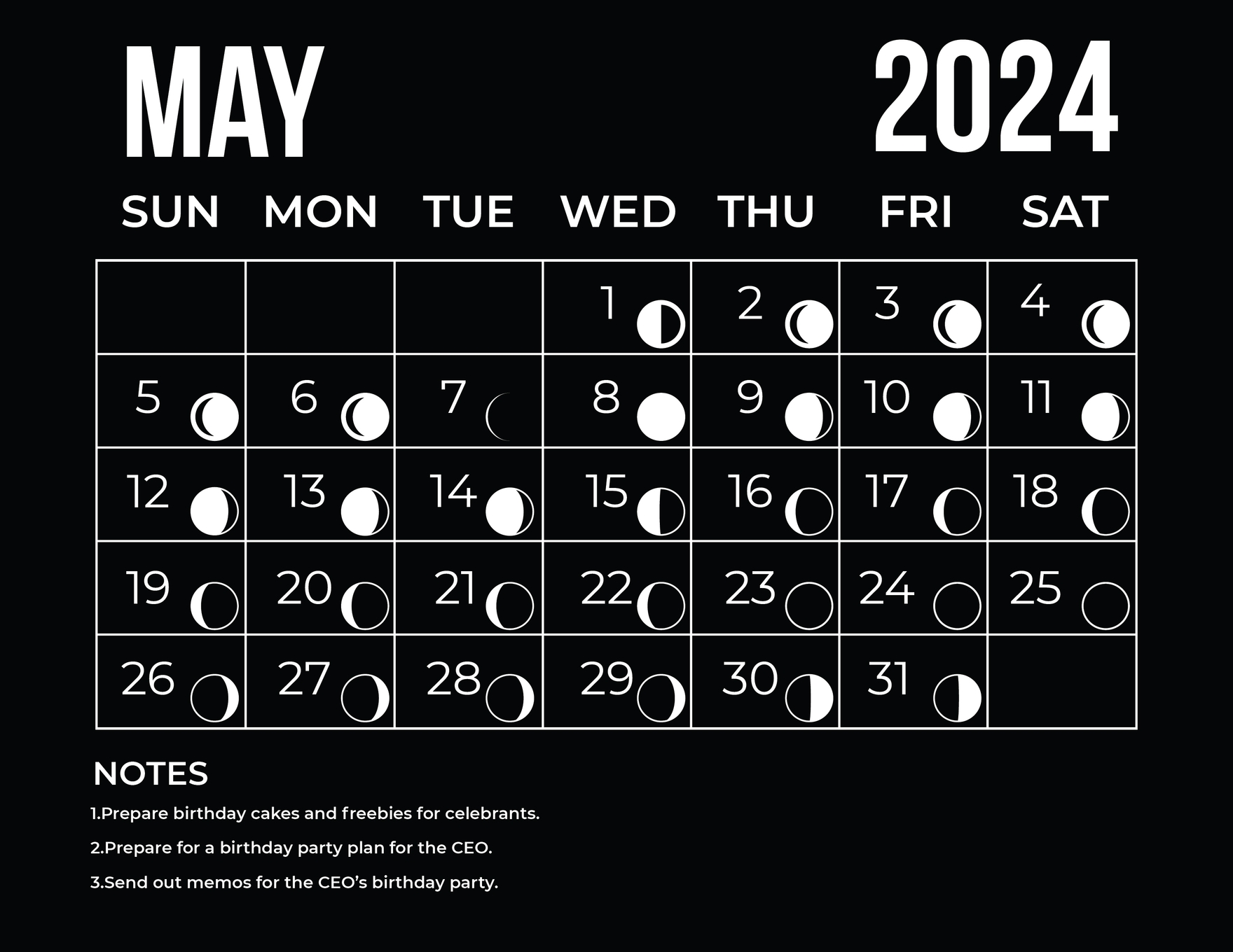 Moon Phases May June 2024 - Corie Monika