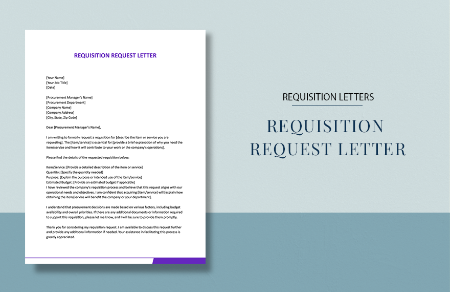 Requisition Request Letter