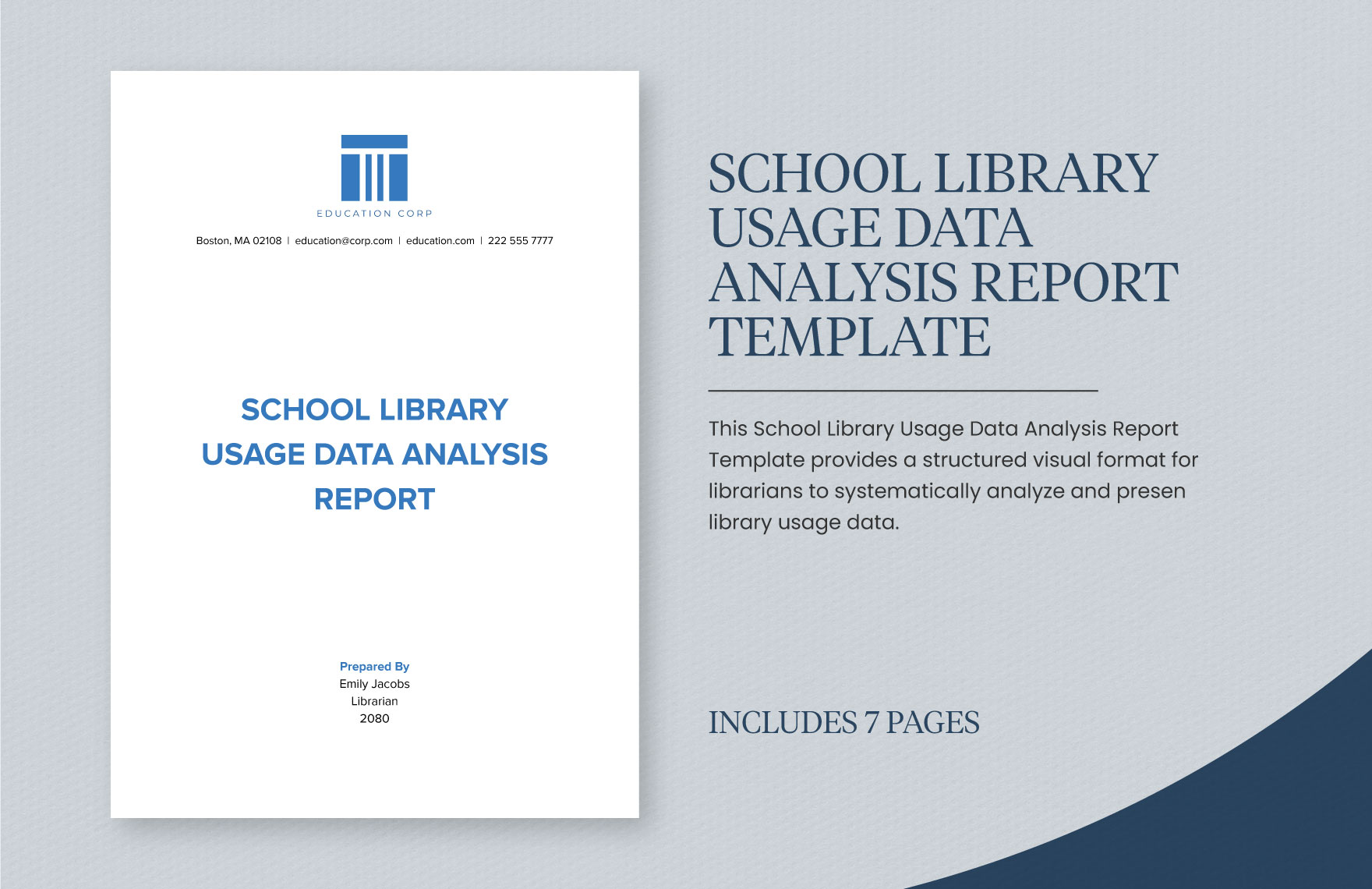 School Library Usage Data Analysis Report Template