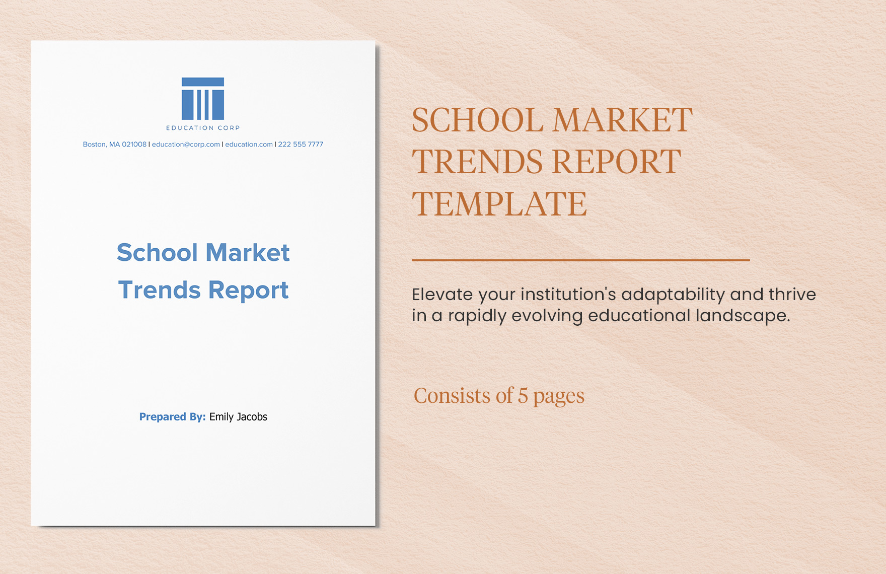 School Market Trends Report Template