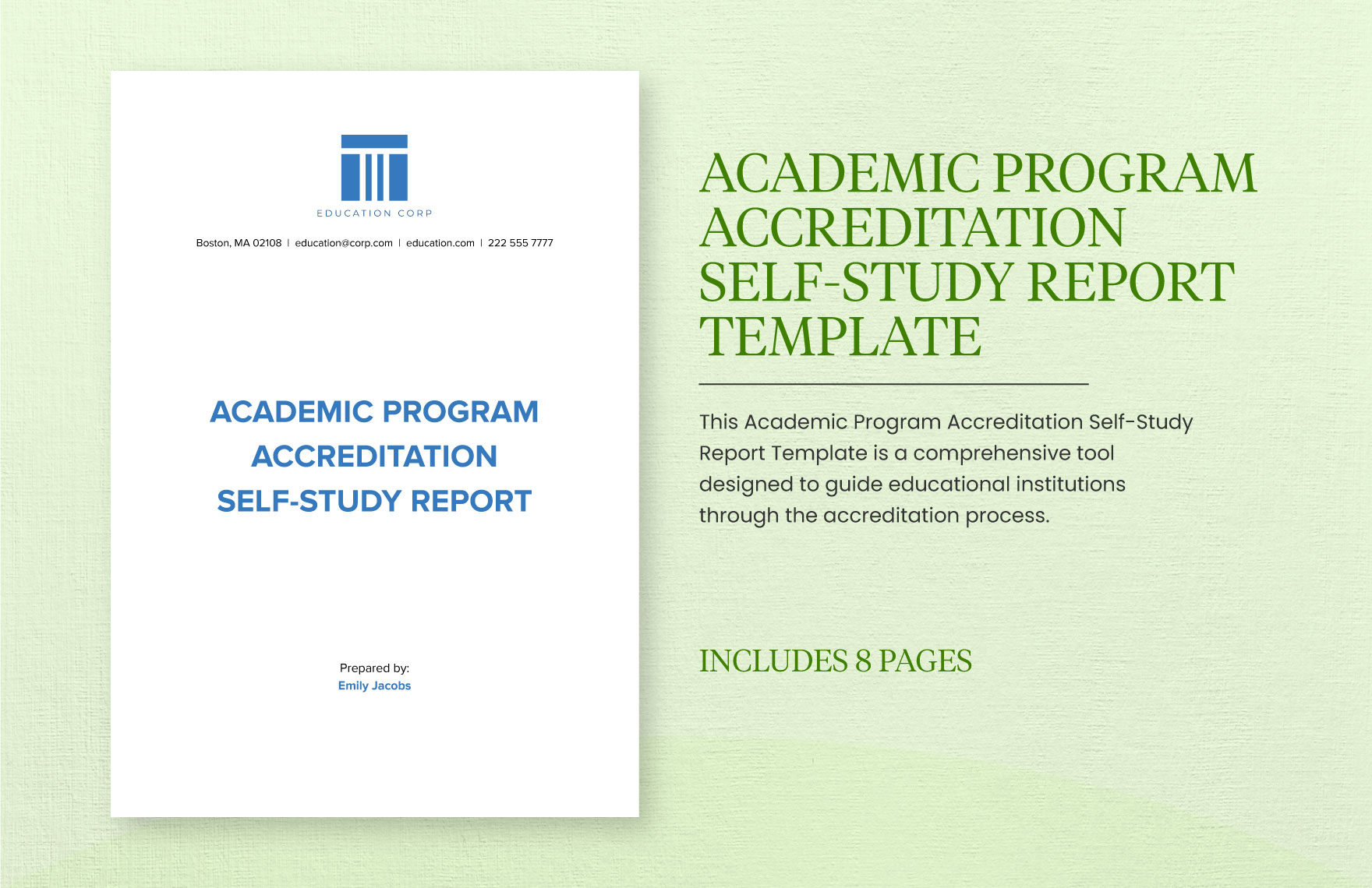 Academic Program Accreditation Self-Study Report Template