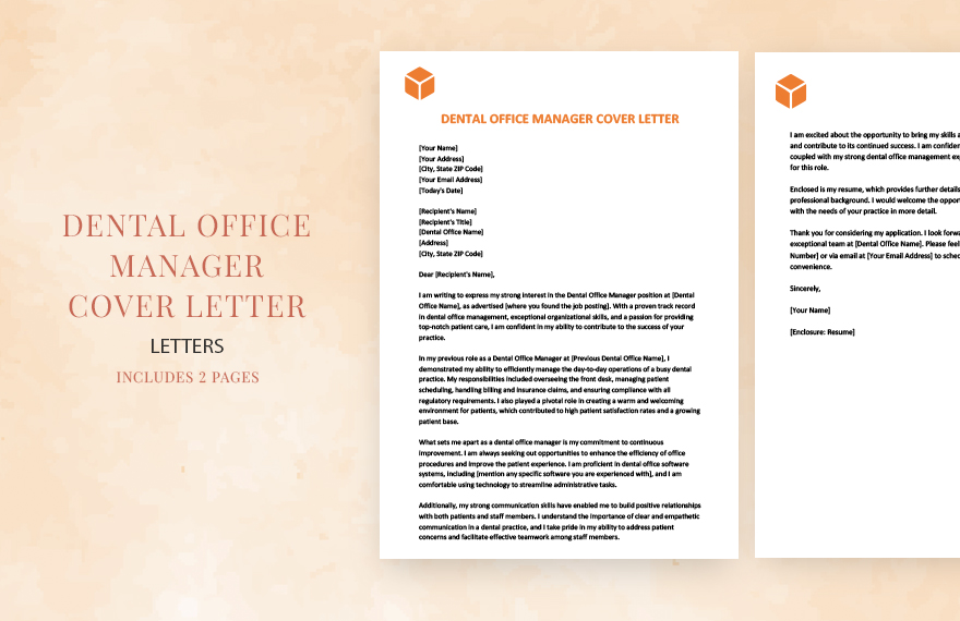 Dental office manager cover letter