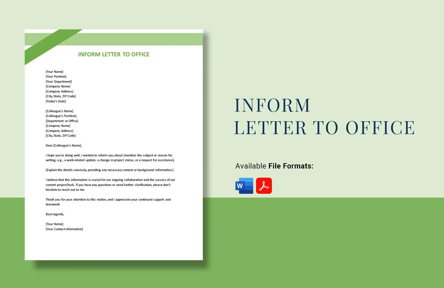 Inform Letter To Office