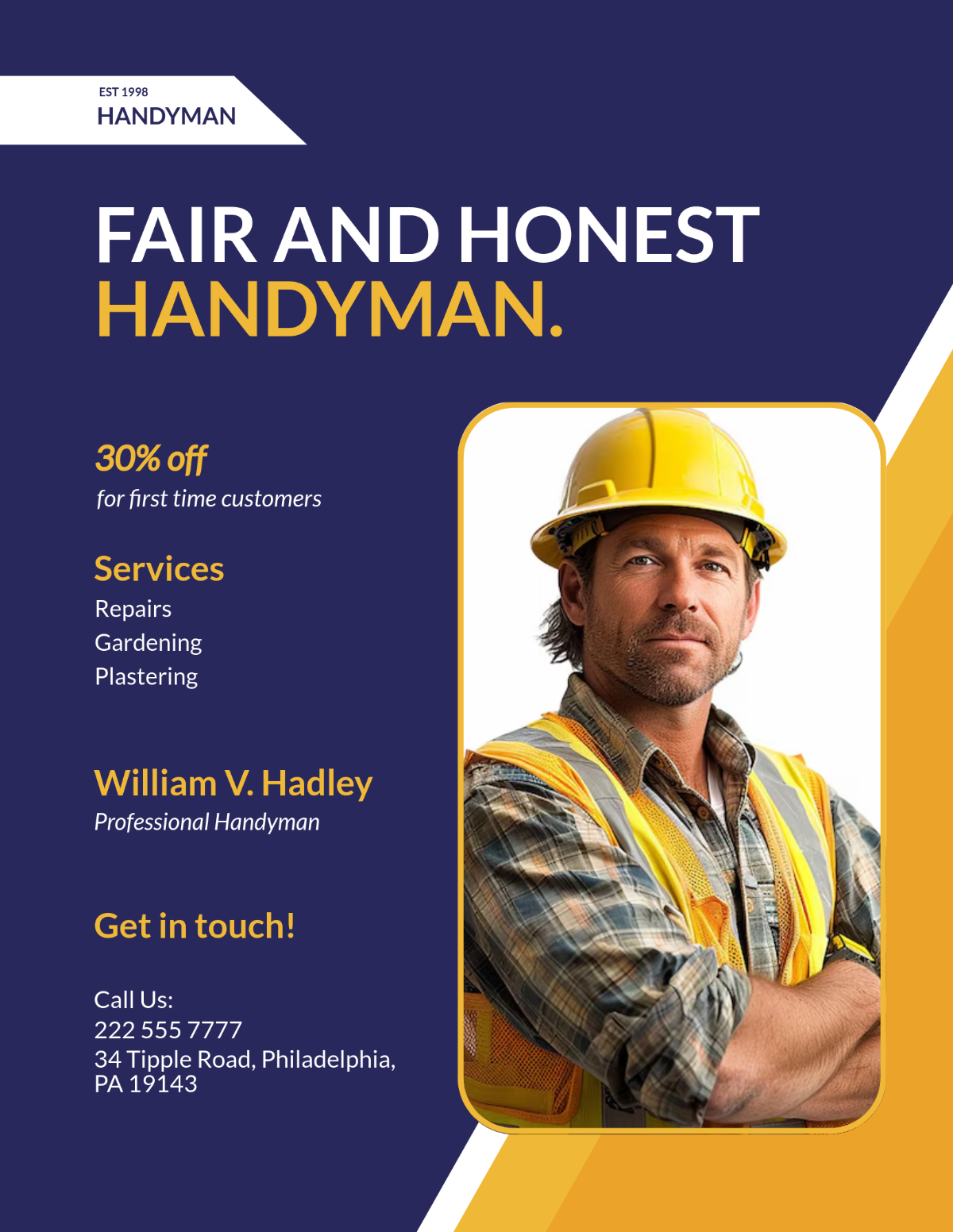 Handyman Flyer Template - Edit Online & Download