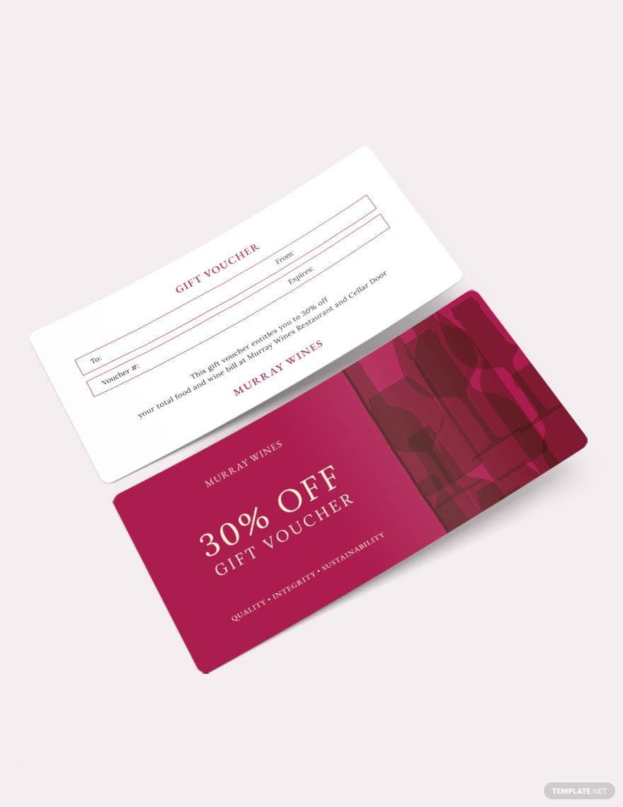 Wine Gift Voucher Template