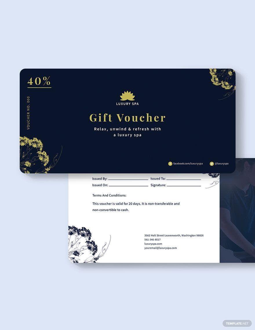 Luxury Spa Voucher Template