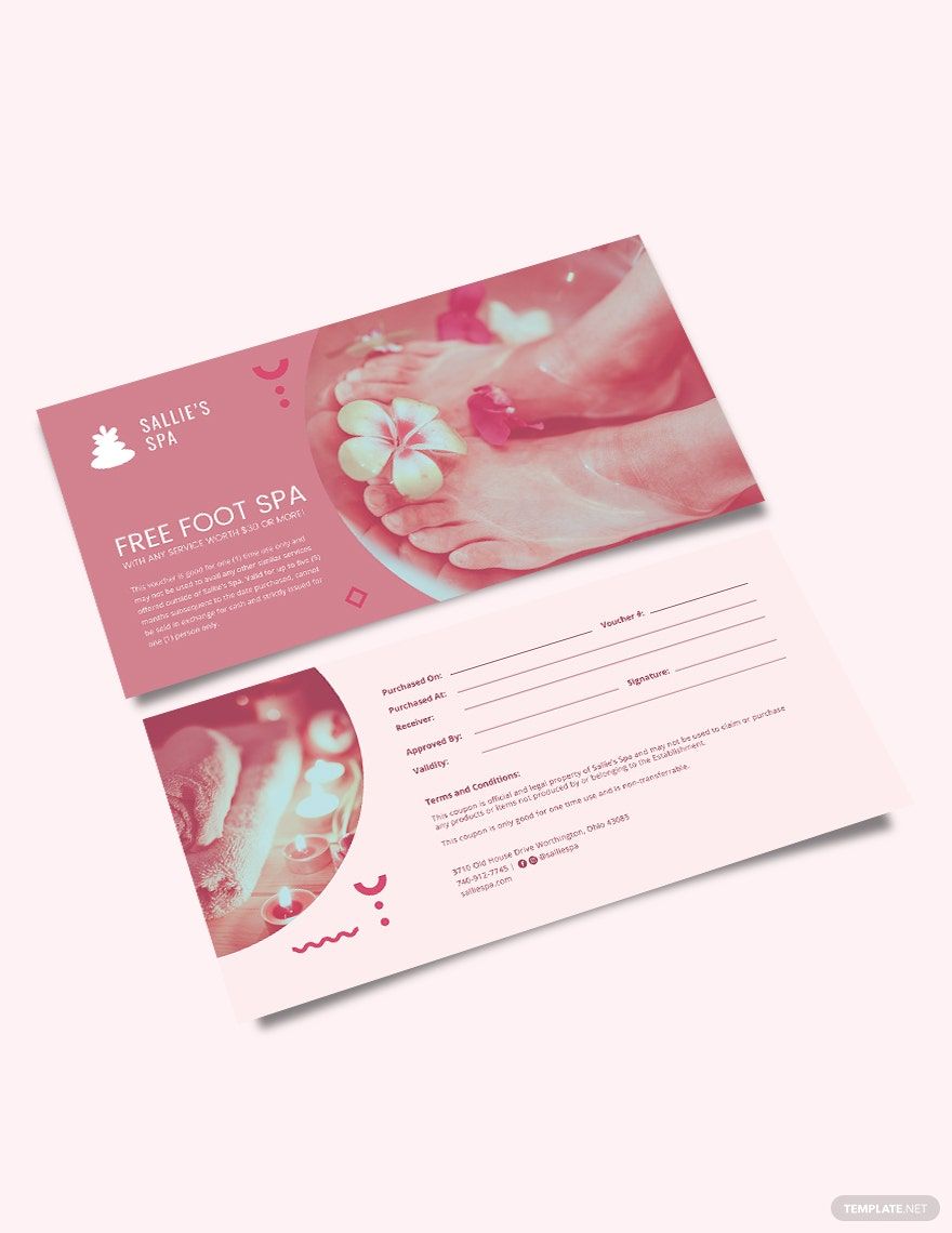 Beauty & Spa Gift Voucher Template