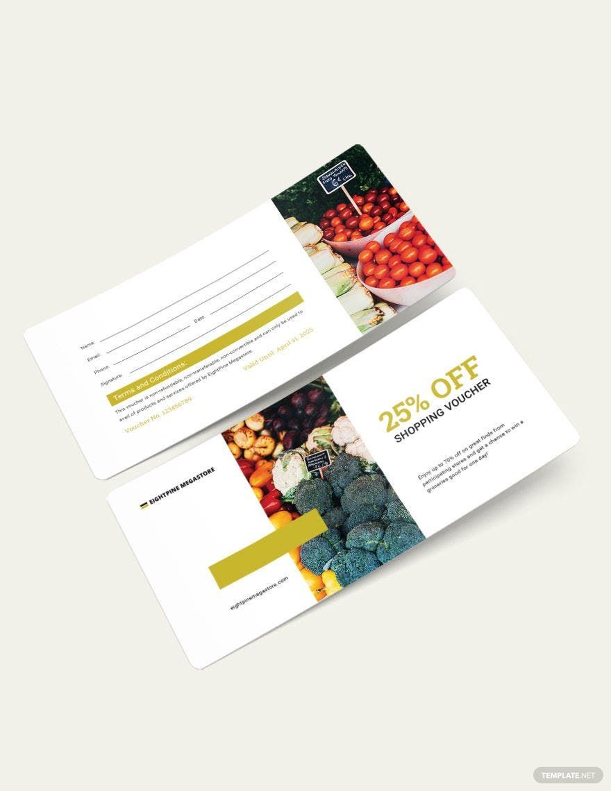 Grocery Shopping Voucher Template