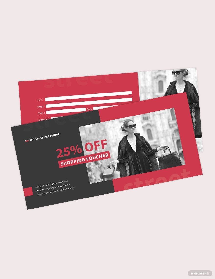 High street Shopping Voucher Template