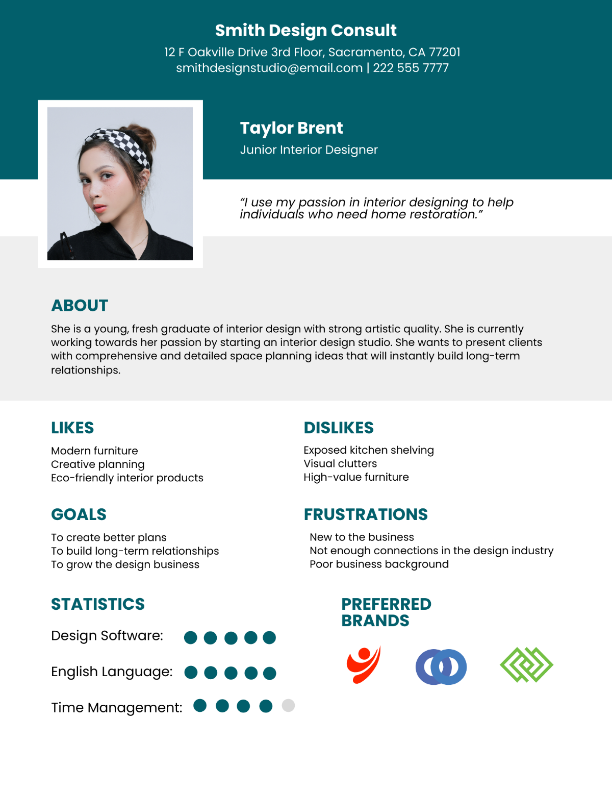 Interior Designer Persona Template - Edit Online & Download