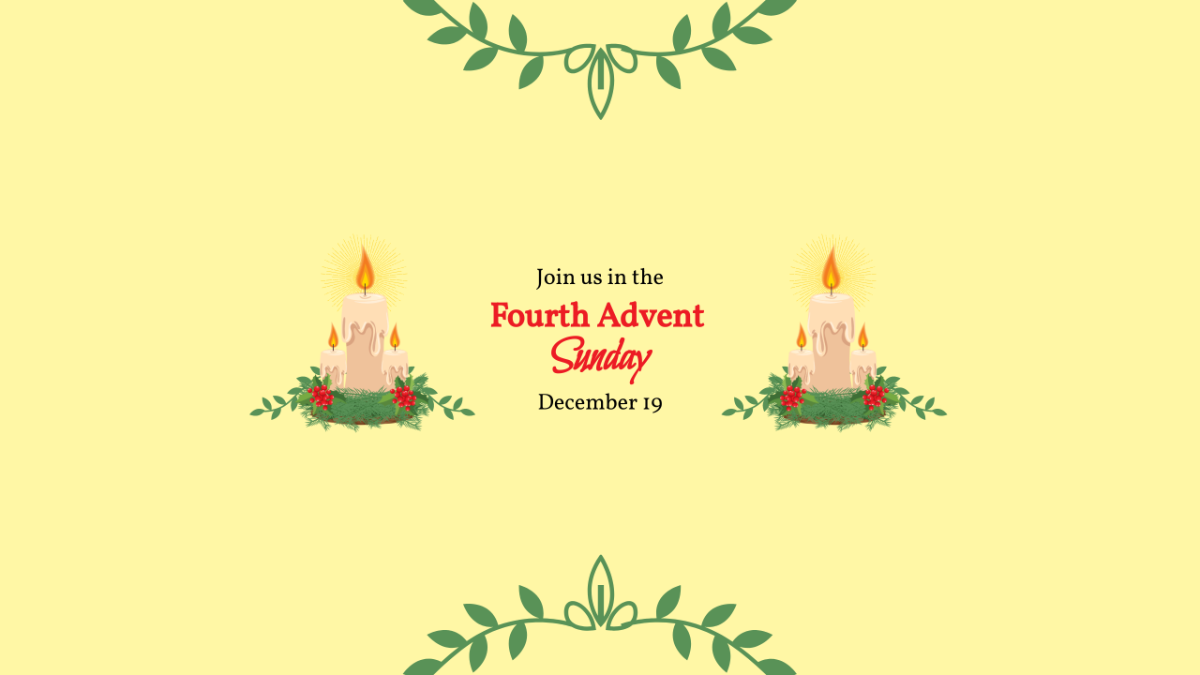 Fourth Advent Sunday Youtube Banner Template - Edit Online & Download