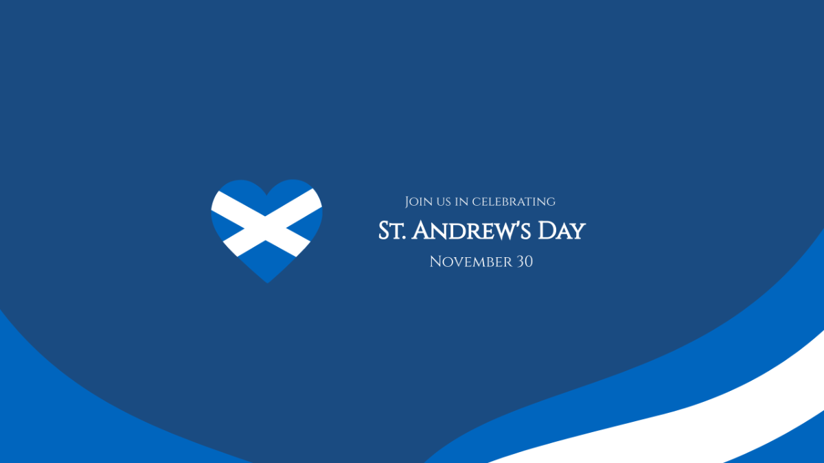 St Andrews Day Youtube Banner Template - Edit Online & Download