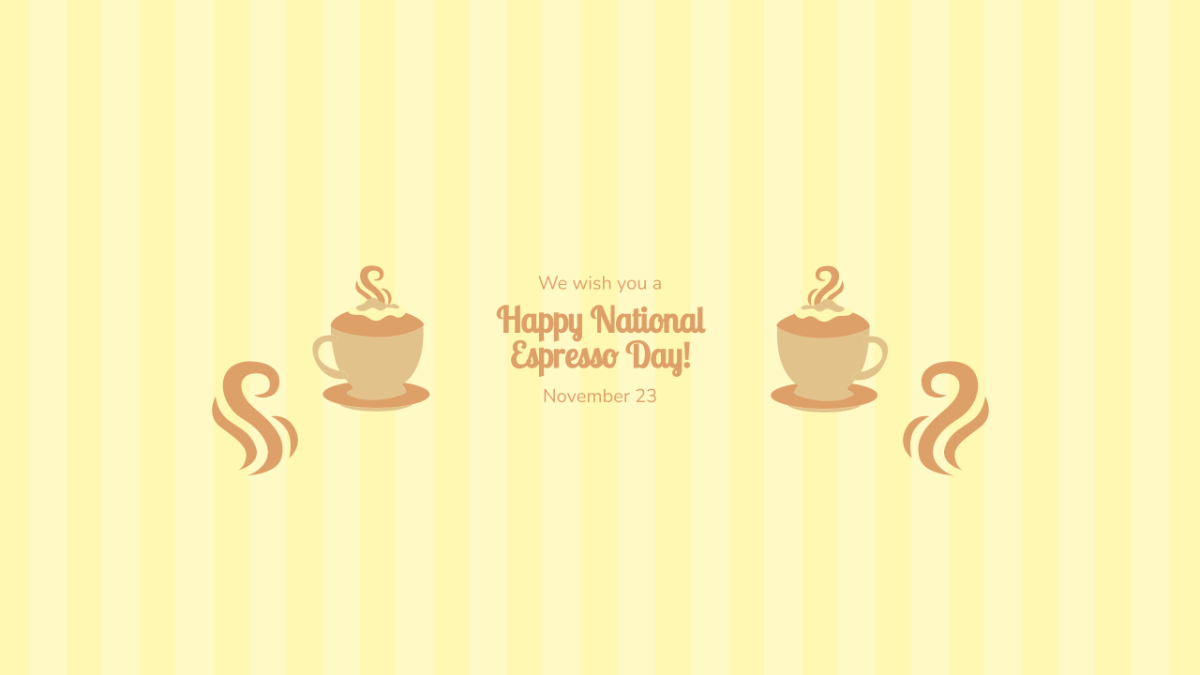 Happy National Espresso Day Youtube Banner Template - Edit Online & Download