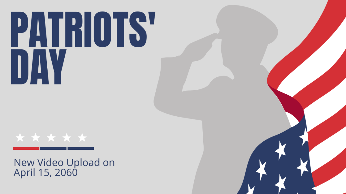 Patriots' Day Youtube Banner Template - Edit Online & Download