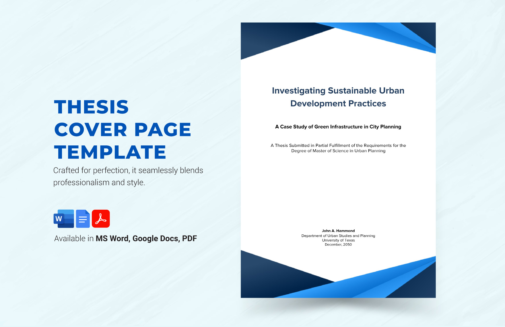 Thesis Cover Page Template in Word, PDF, Google Docs - Download | Template.net