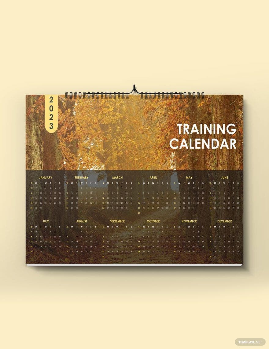 Sample Training Desk Calendar Template in Word, Pages - Download | Template.net