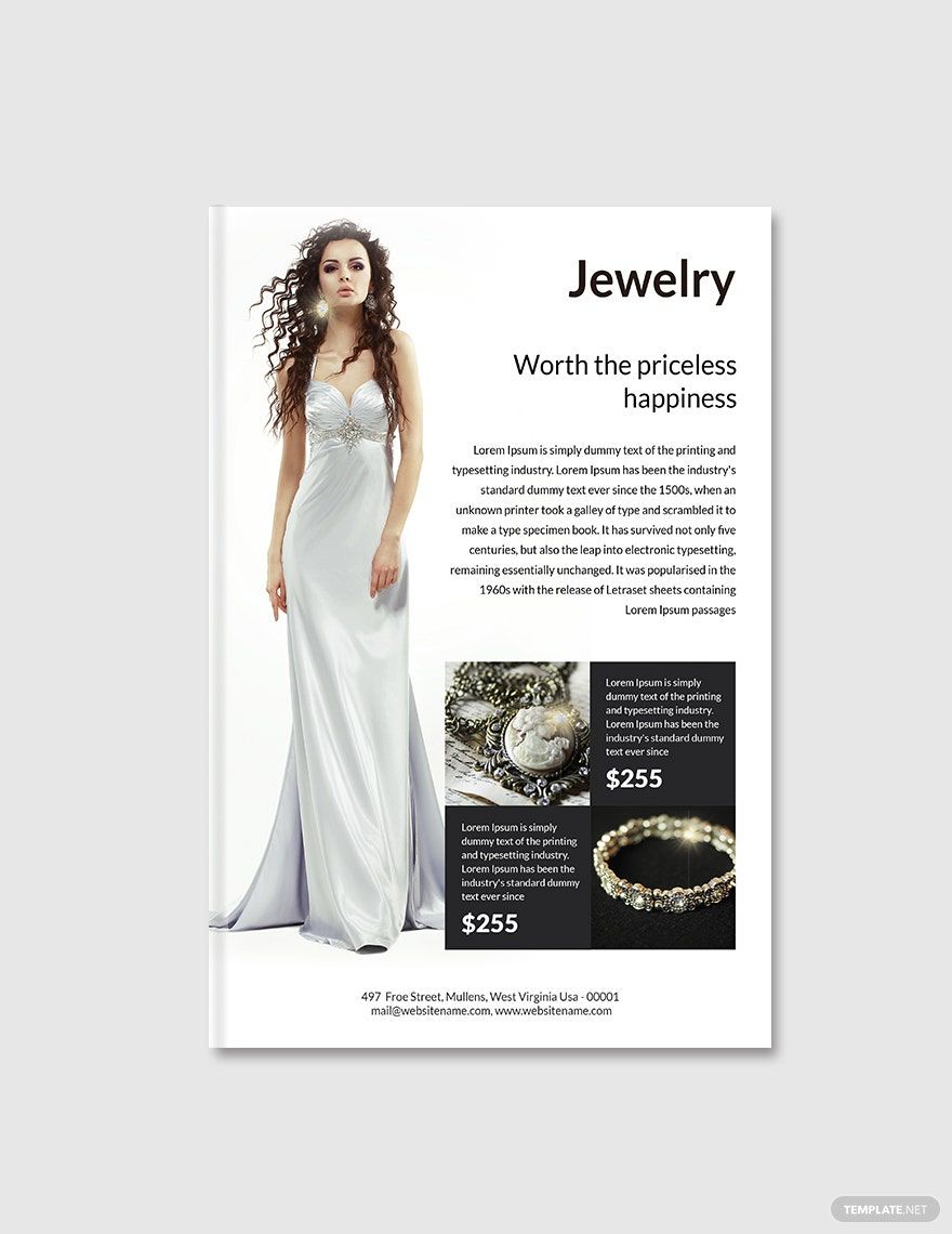 Jewelry ebook Cover Page Template