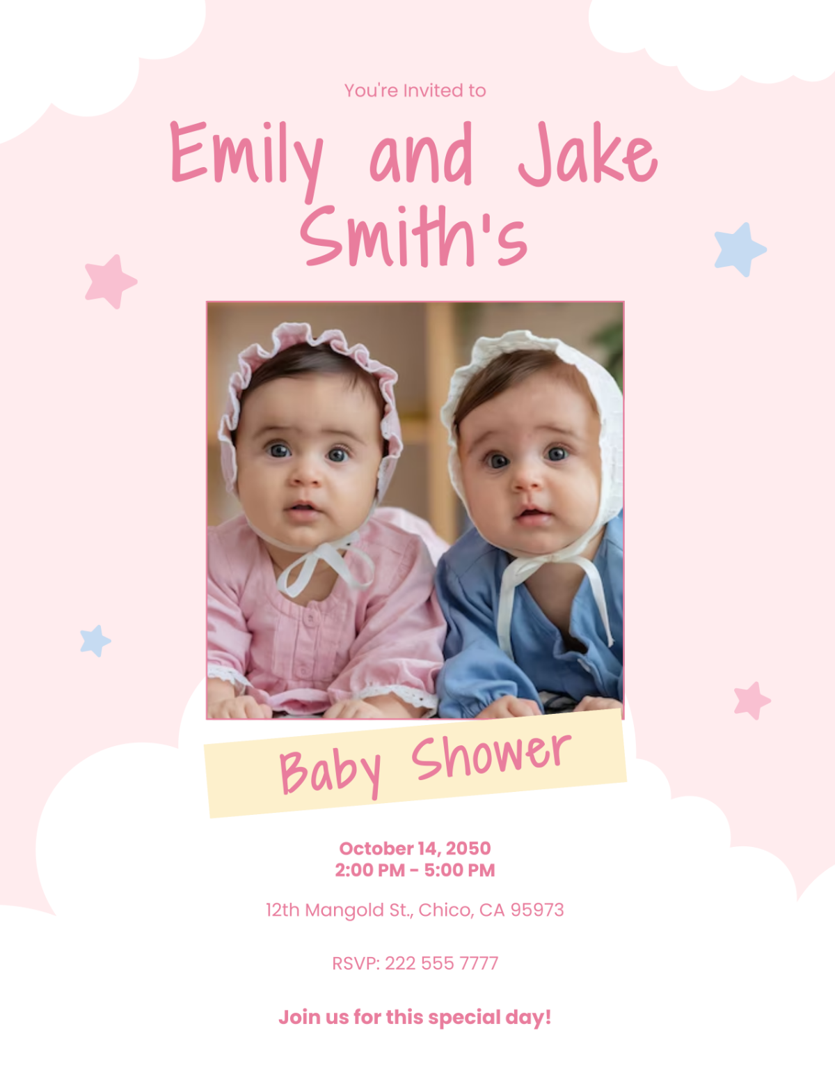 Baby Shower Flyer Template - Edit Online & Download