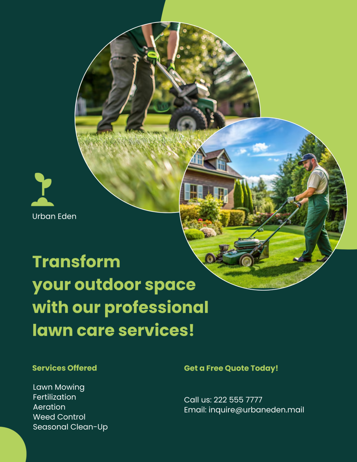 Lawn Care Flyer Template - Edit Online & Download