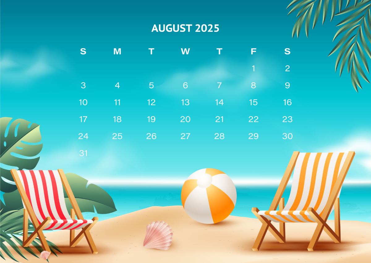 August 2025 Calendar Template - Edit Online & Download