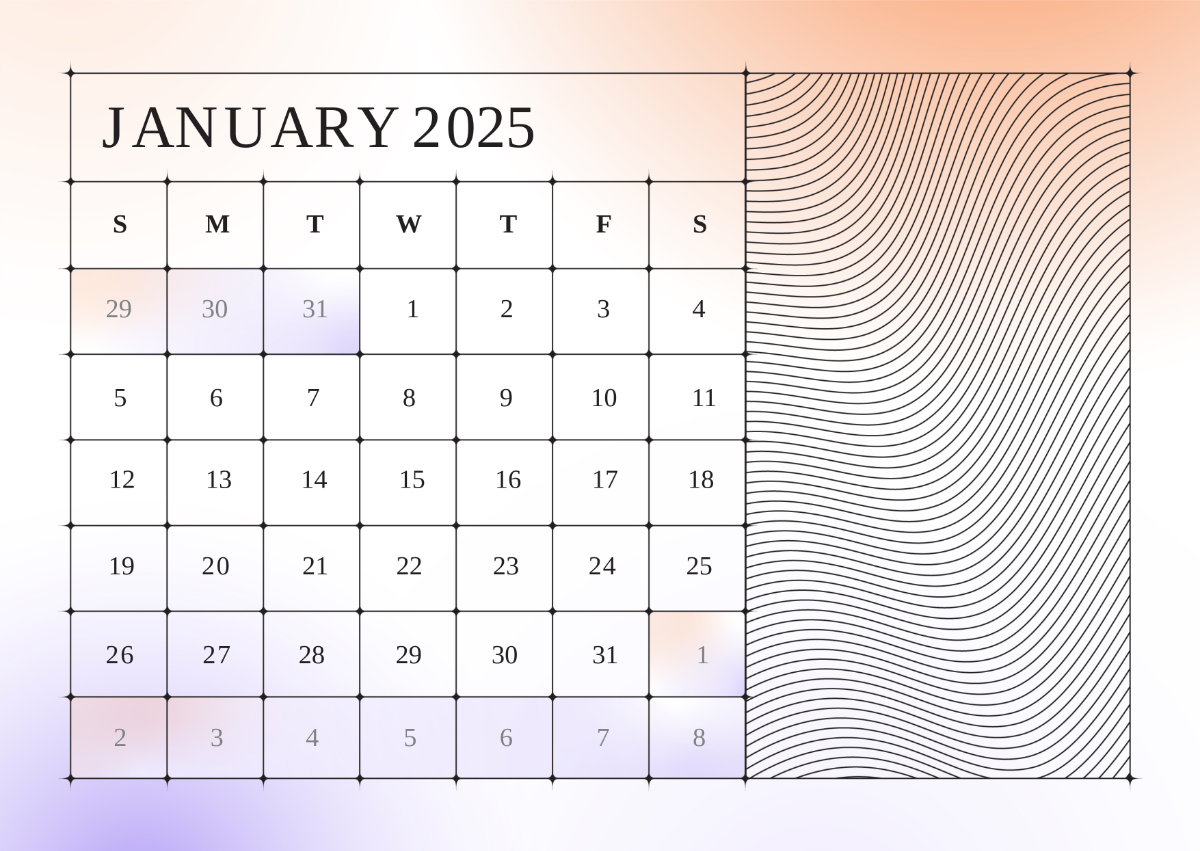 Blank 2025 Calendar Template - Edit Online & Download