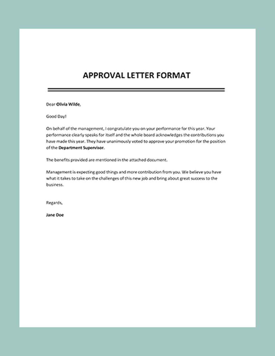 Request Approval Email Template