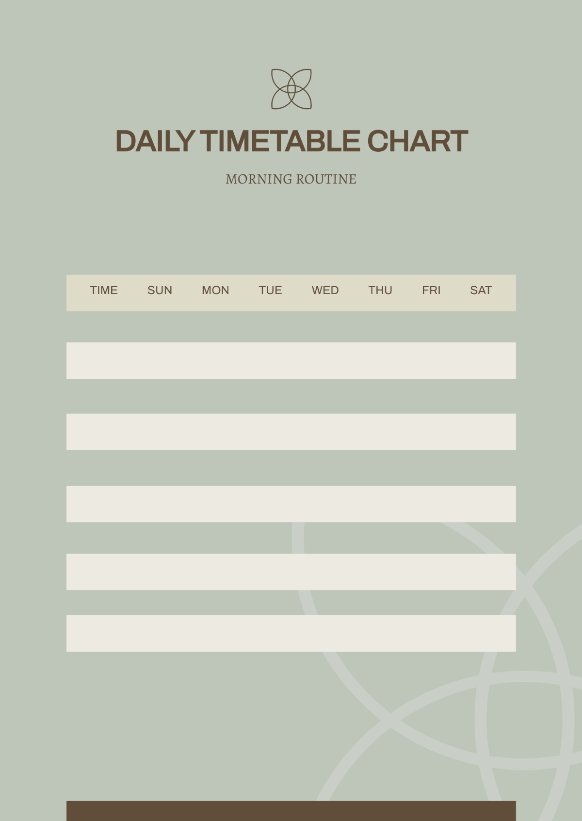 Daily Time Table Chart Template - Edit Online & Download