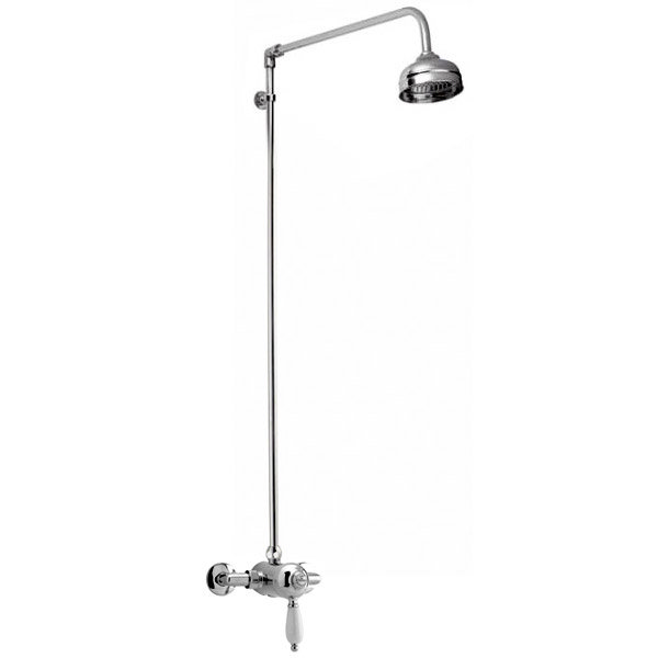 Ultra Nostalgic Manual Shower Valve + Rigid Riser Kit - Chrome at ...