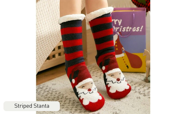 $18.60 for Fur Lined Christmas Socks (a $45 Value)