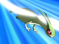 Flygon usando ala de acero.