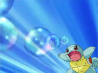 Squirtle del equipo de rescate usando burbuja en el EE05.